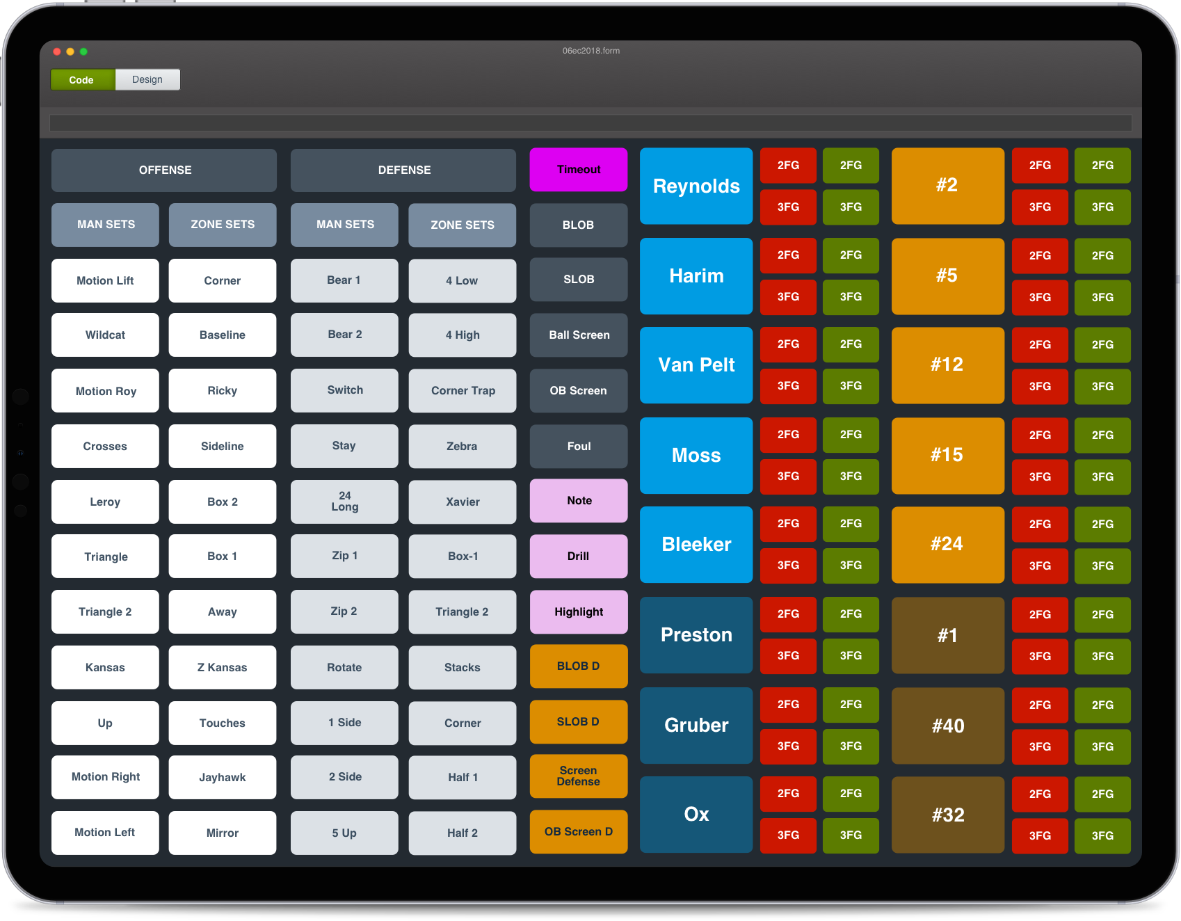 Hudl Coda Customized Sportscode Windows and Live Coding for