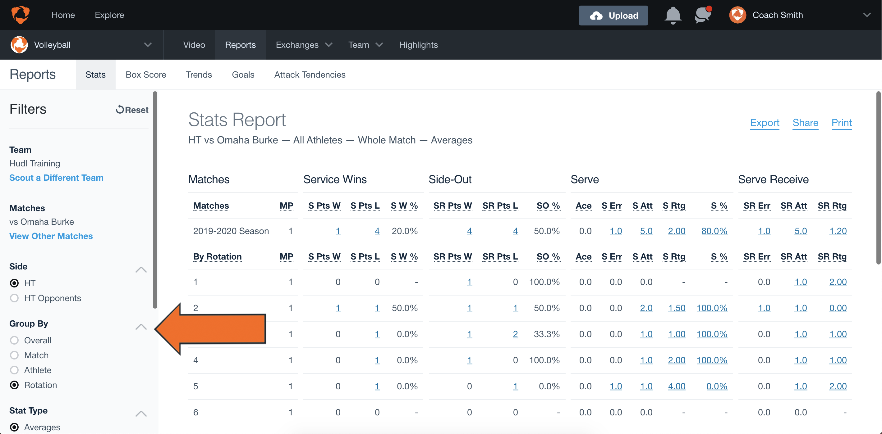 Stats Report • Hudl Support